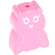 motif bead – owl : baby pink