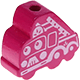 Perlina sagomata “Camion dei pompieri” : rosa scuro