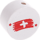 Perles avec motif drapeau : Suisse