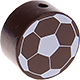 Korálek s motivem – fotbalový míč : hnědá
