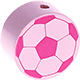 Conta com motivo bola de futebol : rosa