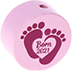 Perlina con motivo "Born 2021" : rosa