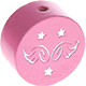 Perlina con motivo glitterato “Angioletto” : rosa bambino