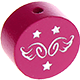 Perlina con motivo glitterato “Angioletto” : rosa scuro