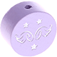 Perlina con motivo glitterato “Angioletto” : lilla