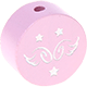 Perlina con motivo glitterato “Angioletto” : rosa
