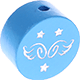 Perlina con motivo glitterato “Angioletto” : azzurra