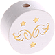 motif bead – glitter angel : white
