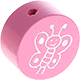 motif bead – glitter butterfly : baby pink