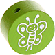 Kraal met motief Glittervlinder : geel groen