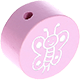 motif bead – glitter butterfly : pastel pink