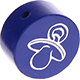 motif bead – pacifier with glitter foil : dark blue