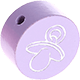 Perlina con motivo glitterato “Ciuccio” : lilla