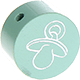 motif bead – pacifier with glitter foil : mint