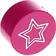 Тематические бусины «Блестящие звезды» : Темно розовый