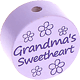 Motivpärla – "grandma's sweetheart" : ljuslila