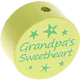 Korálek s motivem – "grandpa's sweetheart" : citrónová