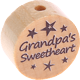 Perlina con motivo "grandpa's sweetheart" : naturale