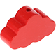 Motivpärla – cloud : röd