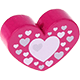 motif bead – heart with hearts : fuchsia