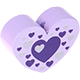 motif bead – heart with hearts : lilac