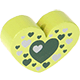 motif bead – heart with hearts : lemon