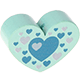 motif bead – heart with hearts : mint