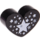 motif bead – heart with stars : black