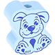 motif bead – dog : baby blue