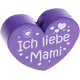 Motivperle Herz – "Ich liebe Mami" : blaulila