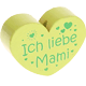 Conta com motivo em coração "Ich liebe Mami" : limão