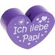 Perles avec motifs « Ich liebe Papi » : bleu violet