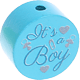 motif bead – "It's a boy" : light turquoise