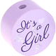 Perles avec motif « It's a girl » : lilas