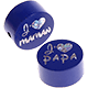 motif bead – "J'aime maman / papa" : dark blue