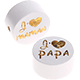 motif bead – "J'aime maman / papa" : white