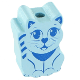 motif bead – cat : baby blue