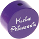 motif bead – "Kleine Prinzessin" with glitter foil : blue purple