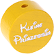 Perlina con motivo glitterato "Kleine Prinzessin" : giallo