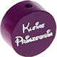 motif bead – "Kleine Prinzessin" with glitter foil : purple
