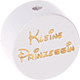 motif bead – "Kleine Prinzessin" with glitter foil : white