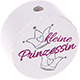 Perles avec motif « Kleine Prinzessin » : blanc - rose foncé