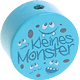 Korálek s motivem – "Kleines Monster" : světle tyrkysová