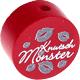 motif bead – "Knutschmonster" : bordeaux