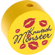 Motivpärla – "Knutschmonster" : gul