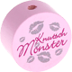 Motivperle – "Knutschmonster" : rosa