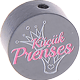 Perles avec motif « küçük Prenses » : gris