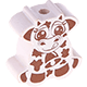 motif bead – cow : white - brown