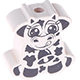 motif bead – cow : white - grey
