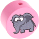 motif bead – animals, elephant : baby pink